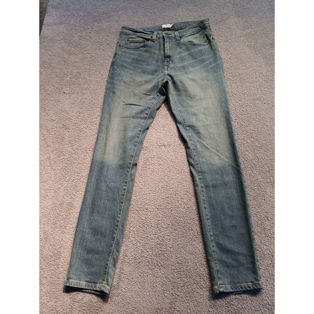 True Craft Men's Tapered Jeans Blue Denim Size 32x32 Slim Fit Casual